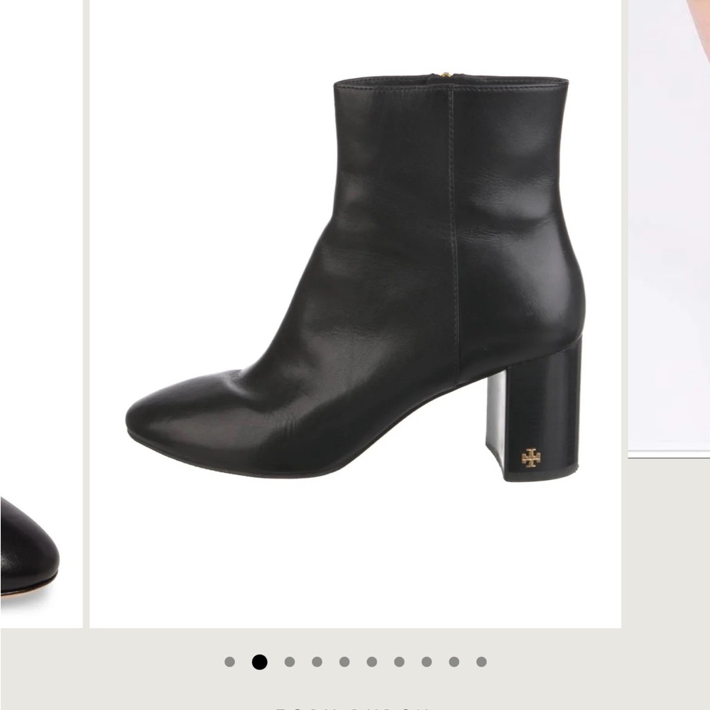 TORY BURCH BROOKE LEATHER ANKLE BOOTS - Picture 3 of 14